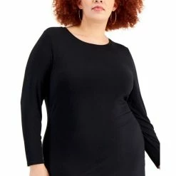 Coupon 🔥 Bar III Trendy Plus Size Bodycon 👗 Dress, Created For Macy's Deep Black 🤩 -Cheap Bar III Store unnamed file 2444