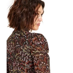 Budget 🧨 Bar III 👩 Women's Mock-Neck Blouse, Created For Macy's Gaucho Brown Combo 👏 -Cheap Bar III Store unnamed file 245