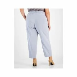 Cheapest 👏 Bar III Plus Size Belted Textured Crepe Pants Moonstone 🌟 -Cheap Bar III Store unnamed file 2451