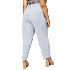 Cheapest 👏 Bar III Plus Size Belted Textured Crepe Pants Moonstone 🌟 -Cheap Bar III Store unnamed file 2453
