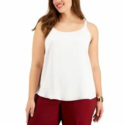 Brand new ⭐ Bar III Trendy Plus Size Camisole, Created For Macy's Lily White 😍