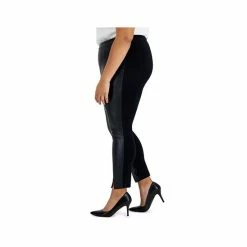 Cheap 🎉 Bar III Plus Size Pleather-Front Leggings, Created For Macy's Deep Black 😀 -Cheap Bar III Store unnamed file 2467