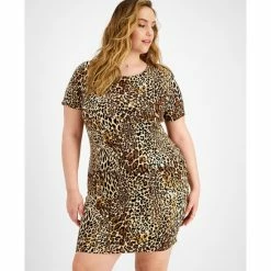 Top 10 🔥 Bar III Trendy Plus Size Cheetah-Print Mini 👗 Dress, Created For Macy's Charm Cheetah 🔔 -Cheap Bar III Store unnamed file 2482