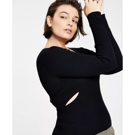 Best Pirce โ๏ธ Bar III ๐ฉ Women's Ribbed Side-Slit Sweater, Created For Macy's Royal Amaryllis โ๏ธ 2 Best Pirce โ๏ธ Bar III ๐ฉ Women's Ribbed Side-Slit Sweater, Created For Macy's Royal Amaryllis โ๏ธ - Image 2