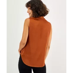 Top 10 🥰 Bar III 👩 Women's Sleeveless Bow-Tie Blouse, Created For Macy's Rose Taupe 🌟 -Cheap Bar III Store unnamed file 318