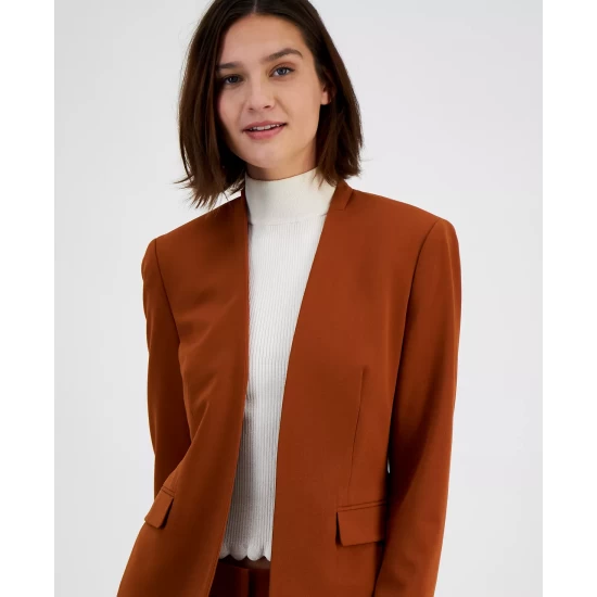 Buy π Bar III π© Women's Bi-Stretch Open-Front Long-Sleeve Jacket, Created For Macy's Dark Clay β¨ 4 Buy π Bar III π© Women's Bi-Stretch Open-Front Long-Sleeve Jacket, Created For Macy's Dark Clay β¨ - Image 4