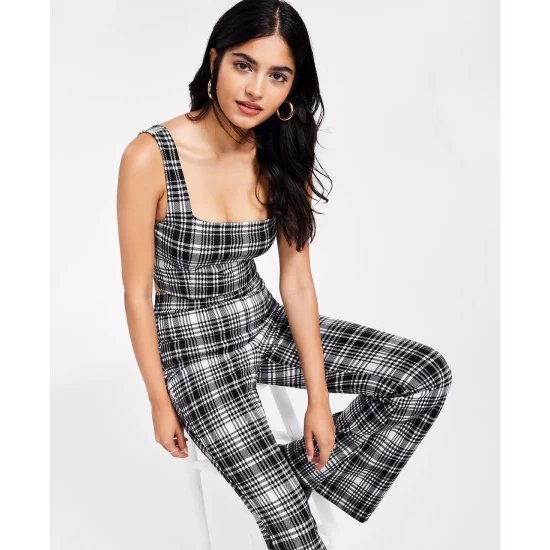 Top 10 🔔 Bar III 👩 Women’s Plaid-Print Tank Top, Created For Macy’s Classic Plaid ✨ 4 Top 10 🔔 Bar III 👩 Women’s Plaid-Print Tank Top, Created For Macy’s Classic Plaid ✨ - Image 4