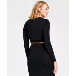 Cheapest ๐ Bar III ๐ฉ Women's Cropped Crossover-Front Long-Sleeve Top, Created For Macy's Deep Black ๐ฅฐ 7 Cheapest ๐ Bar III ๐ฉ Women's Cropped Crossover-Front Long-Sleeve Top, Created For Macy's Deep Black ๐ฅฐ -Cheap Bar III Store unnamed file 357