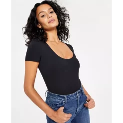 Cheap 🎉 Bar III Faux-Leather Peplum Top, Created For Macy's Deep Black 🎁 -Cheap Bar III Store unnamed file 374