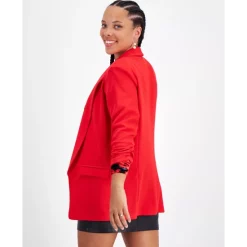 Outlet 🤩 Bar III 👩 Women's Mesh Mock-Neck Sheer-Sleeve Tie-Back Top, Created For Macy's Deep Black ✨