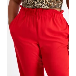 Discount 👏 Bar III Trendy Plus Size Paperbag-Waist Jogger Pants, Created For Macy's Deep Black 🧨 -Cheap Bar III Store unnamed file 429