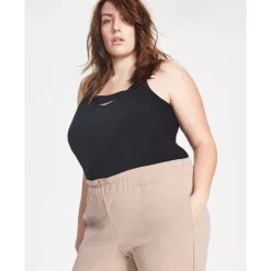Discount 👏 Bar III Trendy Plus Size Paperbag-Waist Jogger Pants, Created For Macy's Deep Black 🧨 -Cheap Bar III Store unnamed file 430