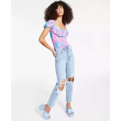 New 😍 Bar III 👩 Women's V-Neck Tie-Waist Jumpsuit, Created For Macy's Toasted Almond 🔥 -Cheap Bar III Store unnamed file 513