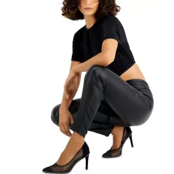 Brand new 🥰 Bar III Faux-Leather Leggings, Regular & Petite, Created For Macy's Deep Black 😍 -Cheap Bar III Store unnamed file 52