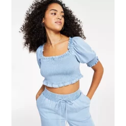 Cheap 🔔 Bar III 👩 Women's Washed Satin Pull-On Wide-Leg Pants, Created For Macy's Pine Mist 🔔