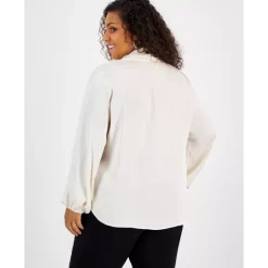 Cheap ๐ Bar III Plus Size Tie Neck Long Sleeve Blouse, Created For Macy's Bar White ๐ 7 Cheap ๐ Bar III Plus Size Tie Neck Long Sleeve Blouse, Created For Macy's Bar White ๐ -Cheap Bar III Store unnamed file 527