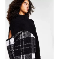 Wholesale ✨ Bar III 👩 Women's Compression Plunging V-Neck Bodycon 👗 Dress, Created For Macy's Deep Black 🌟