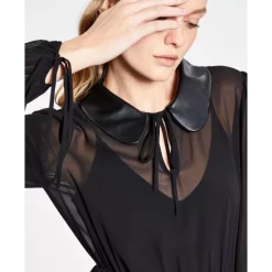 Deals 😉 Bar III Chiffon Fit & Flare 👗 Dress, Created For Macy's Deep Black ⭐ -Cheap Bar III Store unnamed file 55