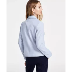 Best Sale ⭐ Bar III 👩 Women's Faux-Double-Breasted Fringe-Trim Blazer, Created For Macy's Bar White 😍 -Cheap Bar III Store unnamed file 68