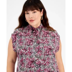 Flash Sale 🎉 Bar III 👩 Women's Sleeveless Pleat V-Neck Top Lily 🌟