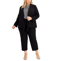 Flash Sale ⌛ Bar III Trendy Plus Size Open-Front Blazer, Created For Macy's Navy ✔️ -Cheap Bar III Store unnamed file 807