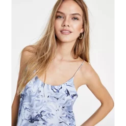 Brand new 😉 Bar III 👩 Women's Sleeveless Printed Square-Neck Mesh Tank Top, Created For Macy's Reanna Rose A 🛒