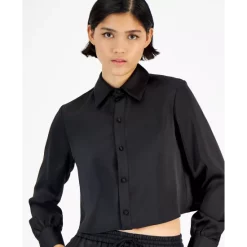 Budget 🎉 Bar III 👩 Women's Mesh Keyhole Halter-Style Top, Created For Macy's Deep Black 🎁 -Cheap Bar III Store unnamed file 822