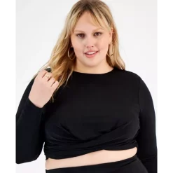 Best Sale 🎉 Bar III 👩 Women's Caviar Sparkling Halter-Neck Keyhole Tank Top, Created For Macy's Deep Black 🤩