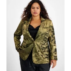 Budget ๐ Bar III Plus Size Metallic Notched Collar One-Button Jacket, Created For Macy's Pine Mist/gold ๐ 9 Budget ๐ Bar III Plus Size Metallic Notched Collar One-Button Jacket, Created For Macy's Pine Mist/gold ๐ -Cheap Bar III Store unnamed file 841