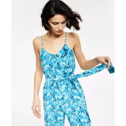 Top 10 🔔 Bar III 👩 Women's Printed V-Neck Jumpsuit, Created For Macy's Deep Aqua Combo ✨ -Cheap Bar III Store unnamed file 888