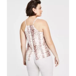 Best Pirce ✨ Bar III Snakeskin-Print Tank Top, Created For Macy's Snake Python 👏 -Cheap Bar III Store unnamed file 906