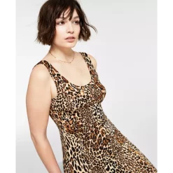 Budget 🛒 Bar III Cheetah-Print Sleeveless Bodycon Midi 👗 Dress, Created For Macy's Charm Cheetah Black 🧨 -Cheap Bar III Store unnamed file 907