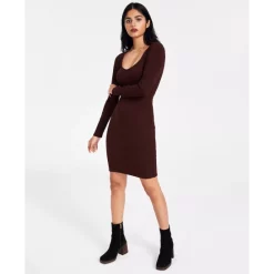 Deals 😉 Bar III Chiffon Fit & Flare 👗 Dress, Created For Macy's Deep Black ⭐